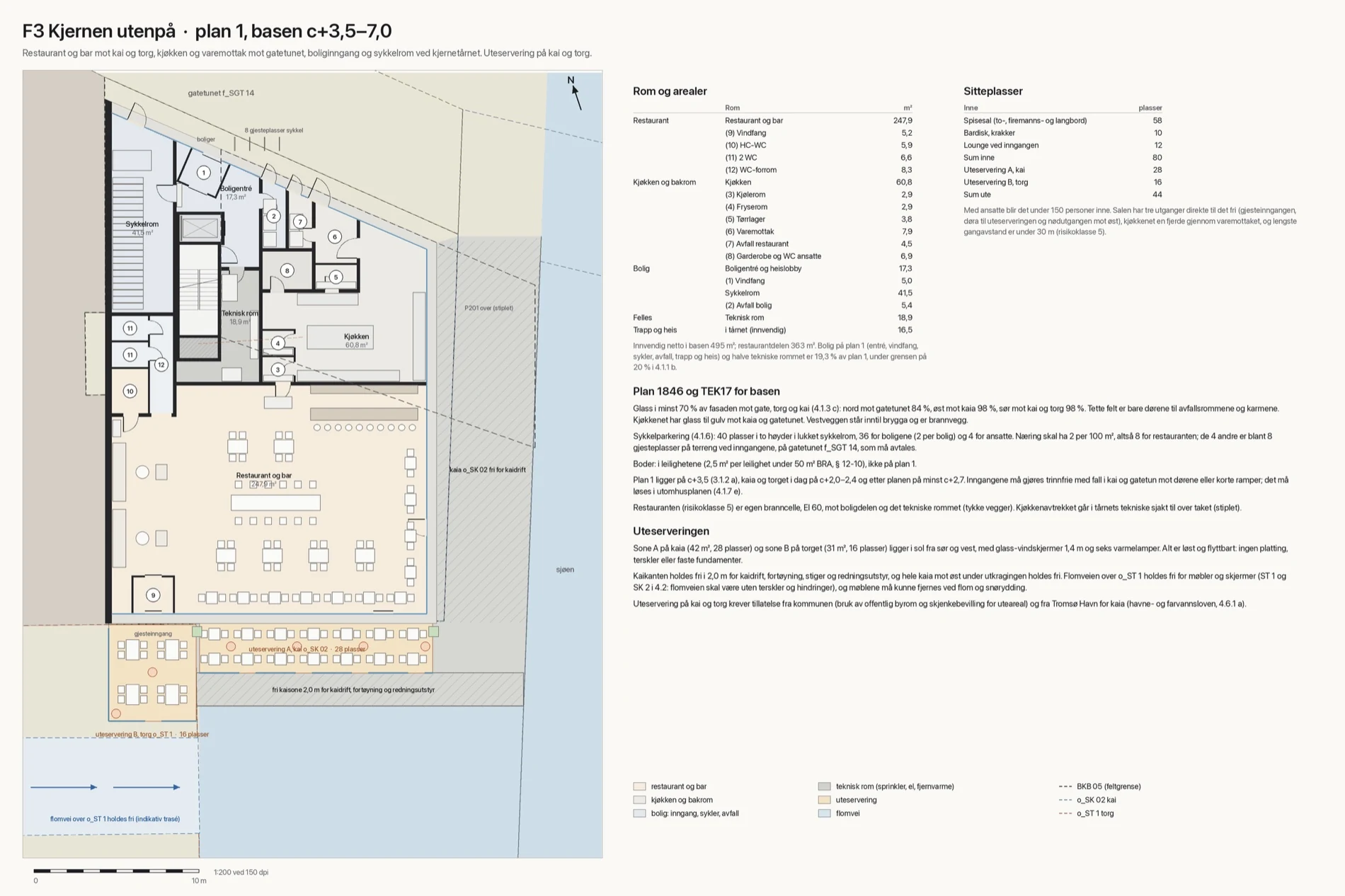 Plan for første etasje i F3